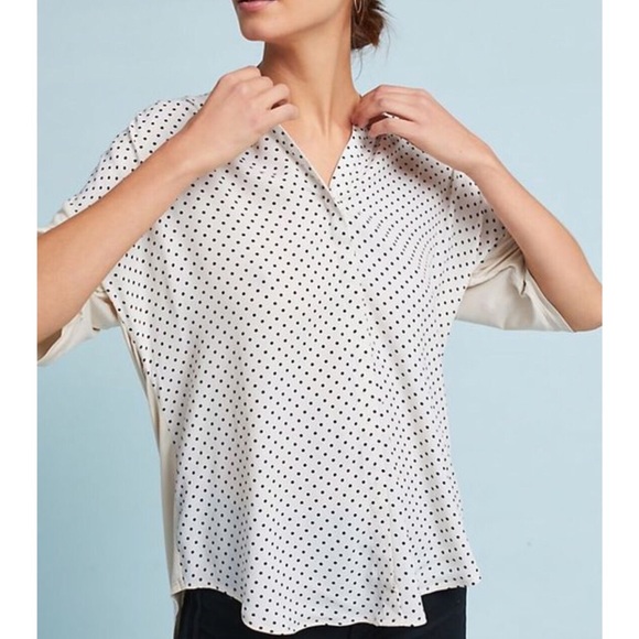 Anthropologie Tops - Anthropologie Porridge Polka Dot Buttondown Sz S